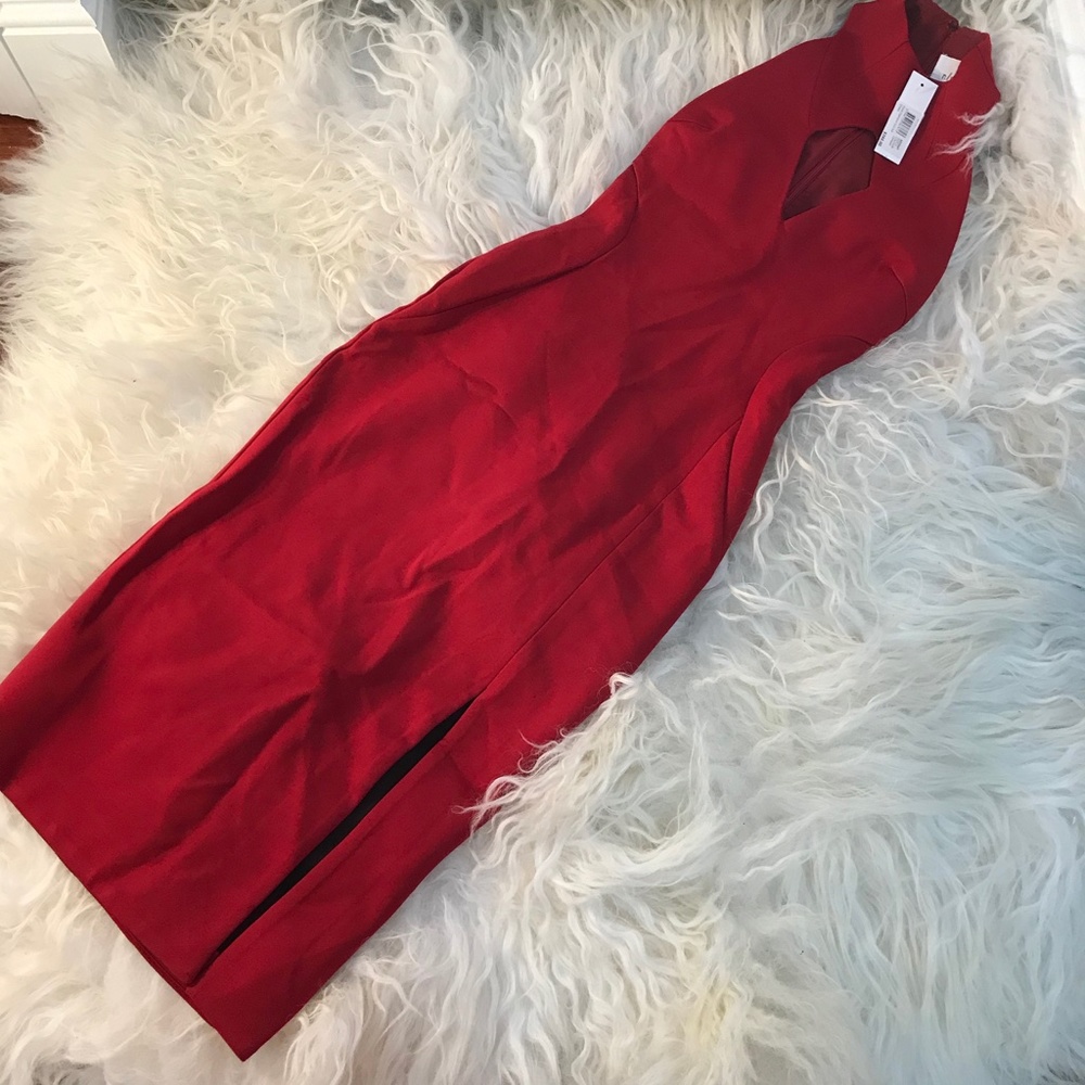 N Nicholas Womens Cut Out High Neck Bodycon Dress - Picture 3 of 6